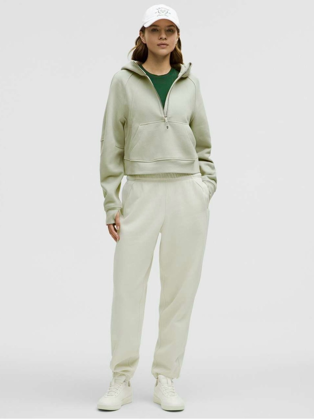 NWT Lululemon Scuba Oversized Half Zip Hoodie Jade Grey 💚
